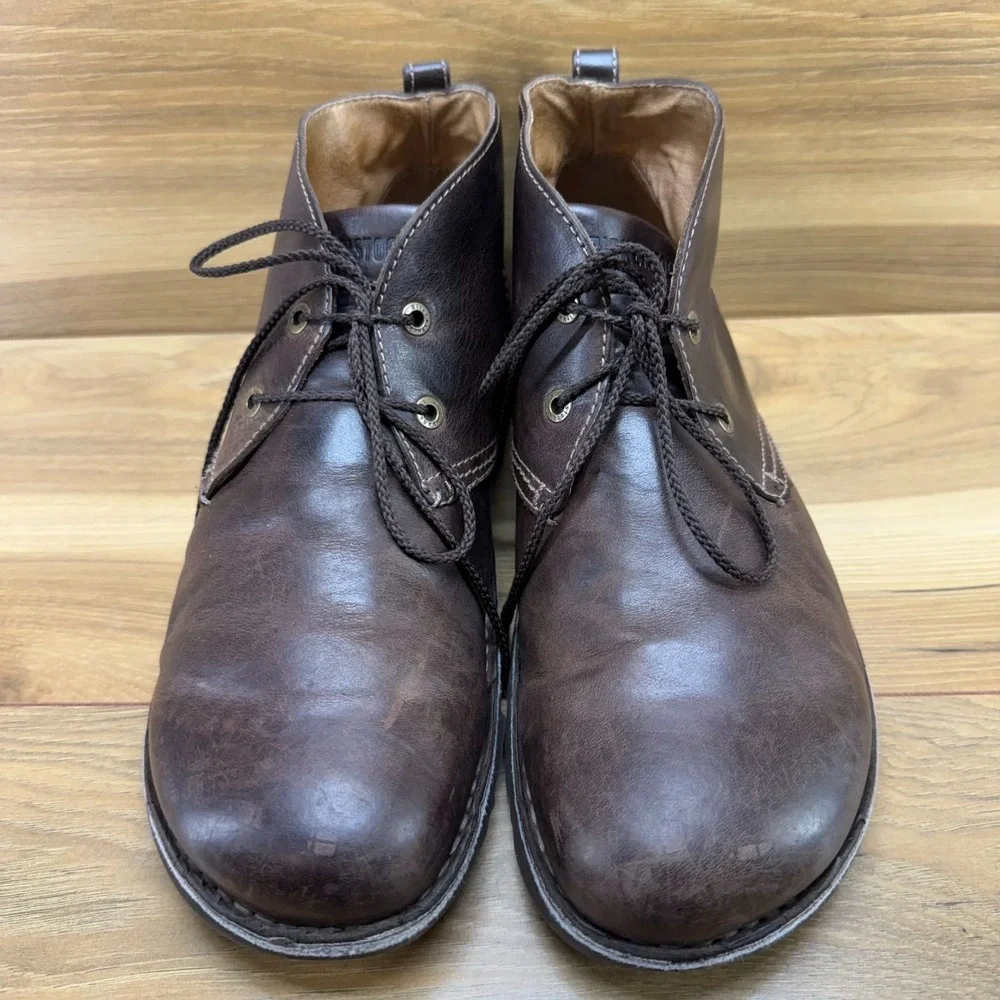 Birkenstock Harris Chukka Boot Mens 10 W EU 43 Brown Leather Desert Ankle Casual